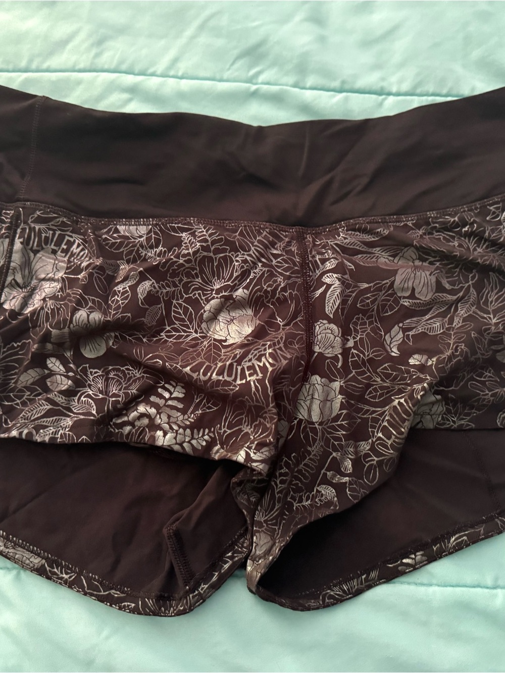 Women's Floral lululemon speed short 2 in inseam